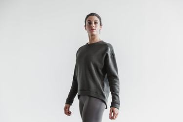 Nobull Performance Crew Women's Sweatshirts Deep Grey | Australia (TD7642)